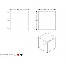 Mensola Design Cubo da Parete Square Nera scheda tecnica Mensola Design Cubo da Parete Square Nera scheda tecnica