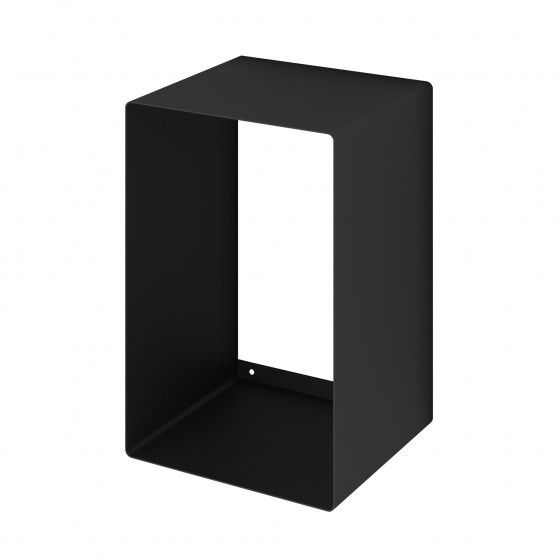 Mensola Design Cubo da Parete Recta Nera Mensola Design Cubo da Parete Recta Nera