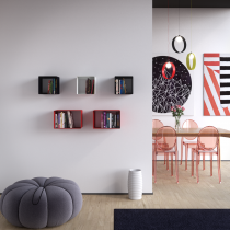 Mensola Design Cubo da Parete Recta composizione a libreria Mensola Design Cubo da Parete Recta composizione a libreria